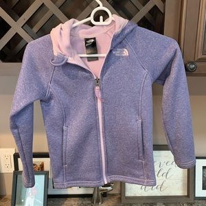 Girls North face warm hoodie